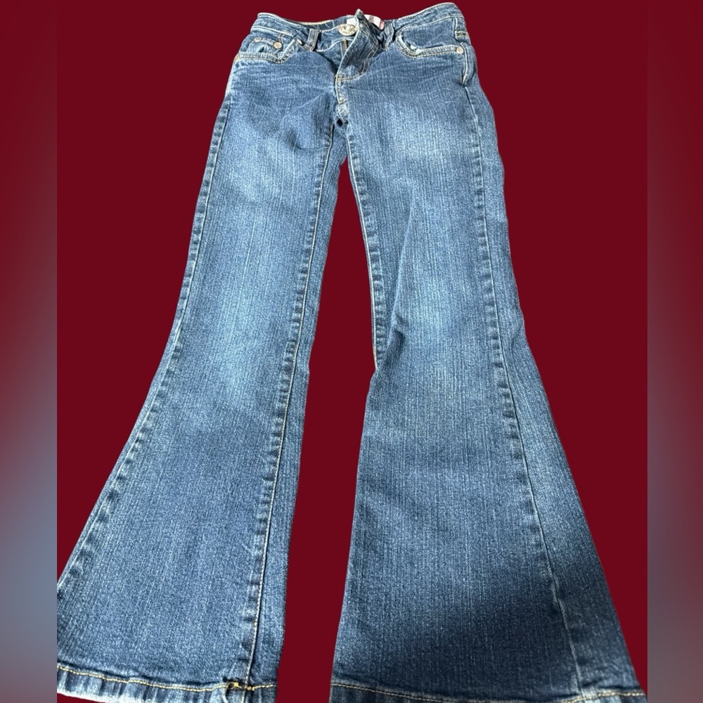 GIrls Levi's Flare Denim with Tan Patch -Size 10 Slim